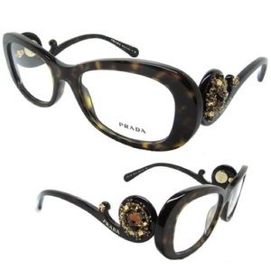 Prada Women's Glasses in Tortoise and Gold